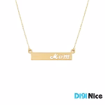 گردنبند طلا 18 عیار طرح MOM