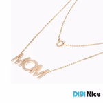 گردنبند طلا 18 عیار طرح mom