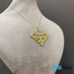 گردنبند طلا 18 عیار طرح الماس