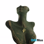 گردنبند طلا 18 عیار طرح حرف لاتین F (کد DN-P2419)