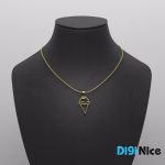 گردنبند طلا 18 عیار طرح بستنی
