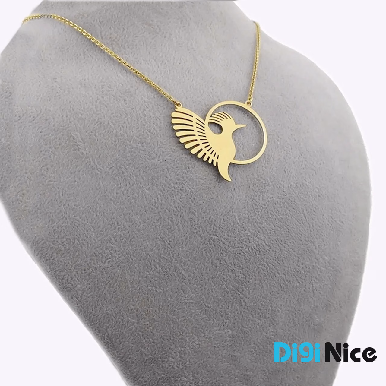 گردنبند طلا 18 عیار طرح هد هد