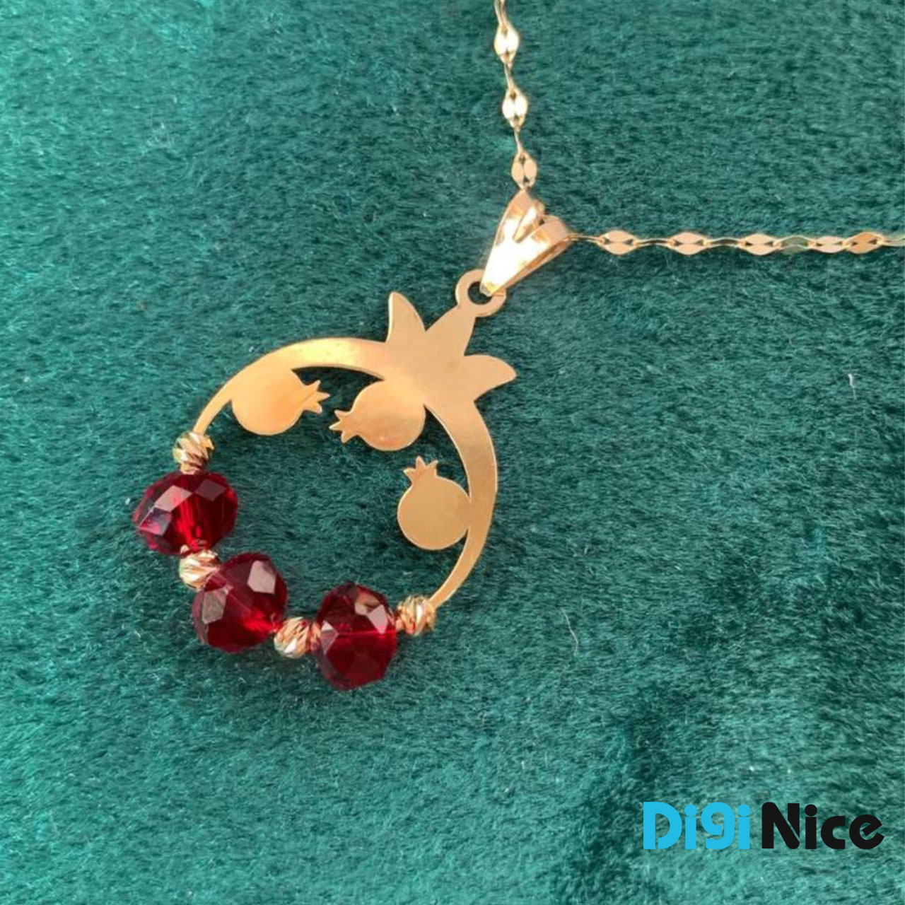 گردنبند طلا 18 عیار طرح انار