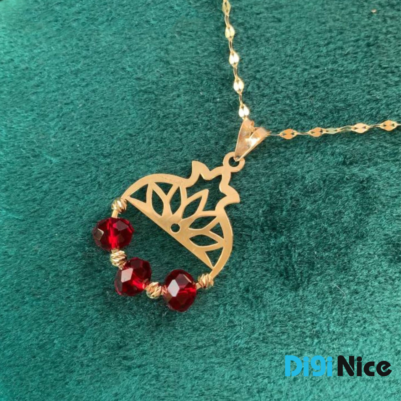 گردنبند طلا 18 عیار طرح انار