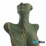 گردنبند طلا 18 عیار طرح ماه و گربه (کد DN-P2552)