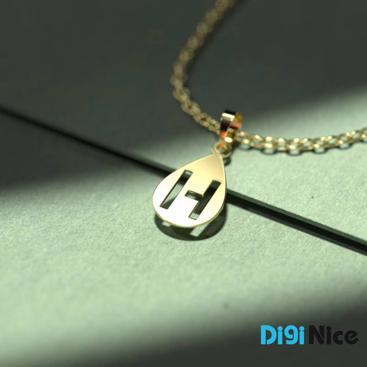 گردنبند طلا 18 عیار طرح H