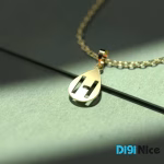 گردنبند طلا 18 عیار طرح H
