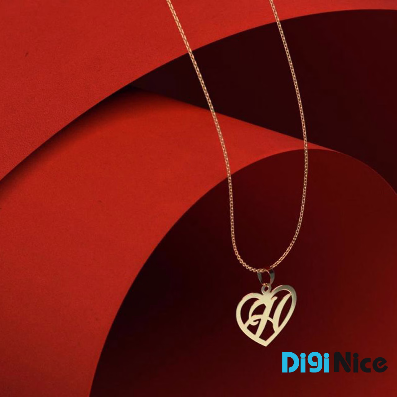 گردنبند طلا 18 عیار طرح H