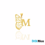 گردنبند طلا 18 عیار طرح M