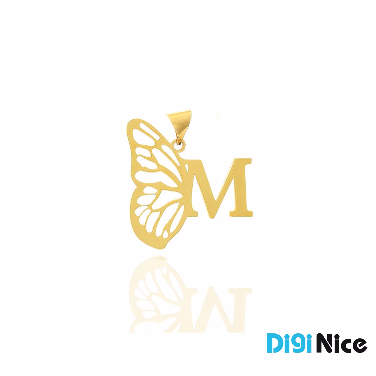 گردنبند طلا 18 عیار طرح M