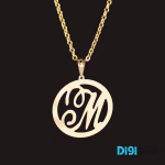 گردنبند طلا 18 عیار طرح M