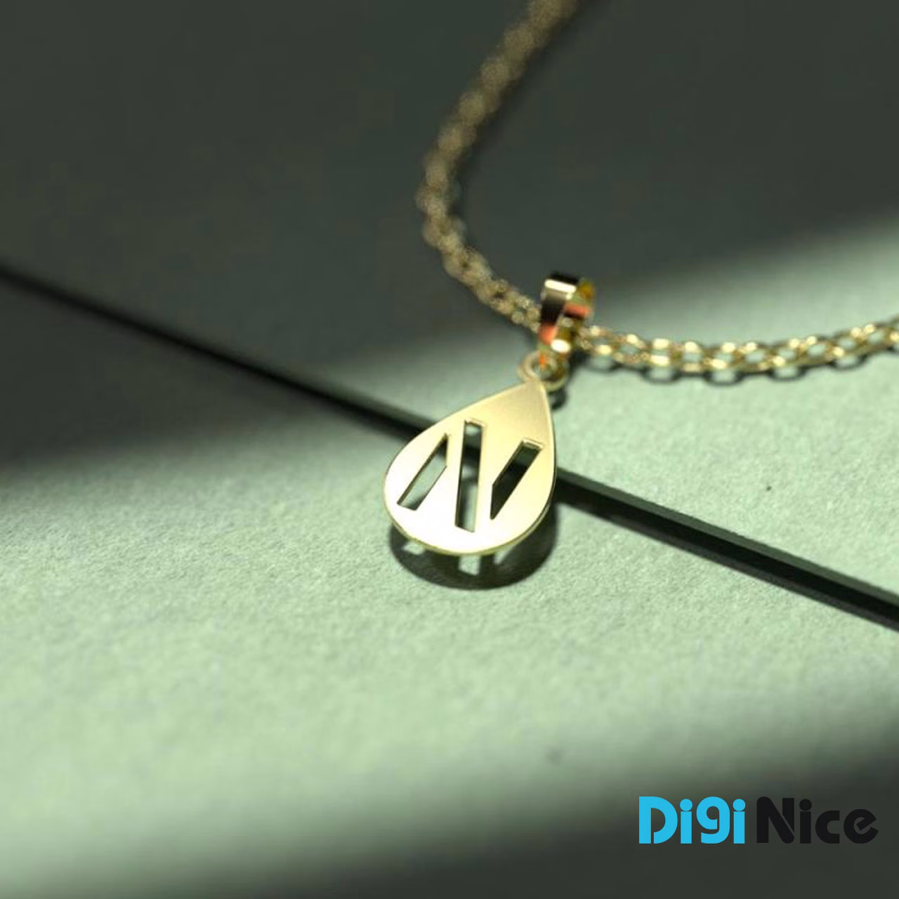 گردنبند طلا 18 عیار طرح N
