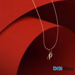 گردنبند طلا 18 عیار طرح P