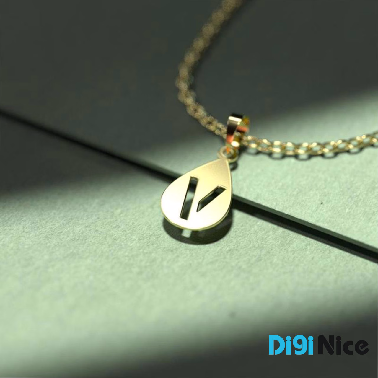 گردنبند طلا 18 عیار طرح V