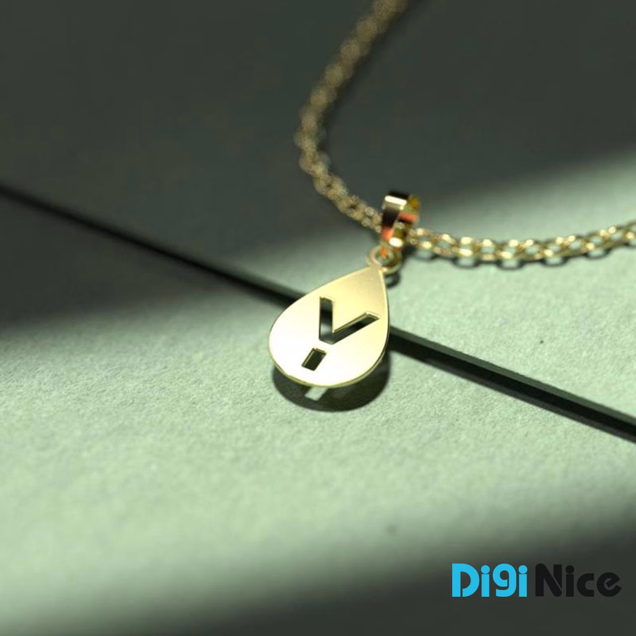 گردنبند طلا 18 عیار طرح Y