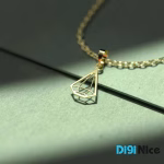 گردنبند طلا 18 عیار طرح الماس