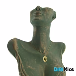 گردنبند طلا 18 عیار طرح حرف لاتین F (کد DN-P2662)
