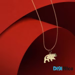 گردنبند طلا 18 عیار طرح خرس