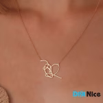 گردنبند طلا 18 عیار طرح قلب