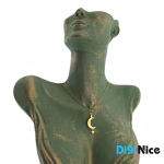 گردنبند طلا 18 عیار طرح ماه و ستاره (کد DN-P2819)