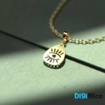 گردنبند طلا 18 عیار طرح چشم