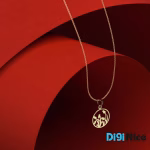 گردنبند طلا 18 عیار طرح گل