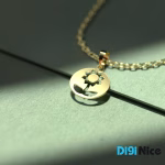 گردنبند طلا 18 عیار طرح گل