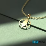 گردنبند طلا 18 عیار طرح گل