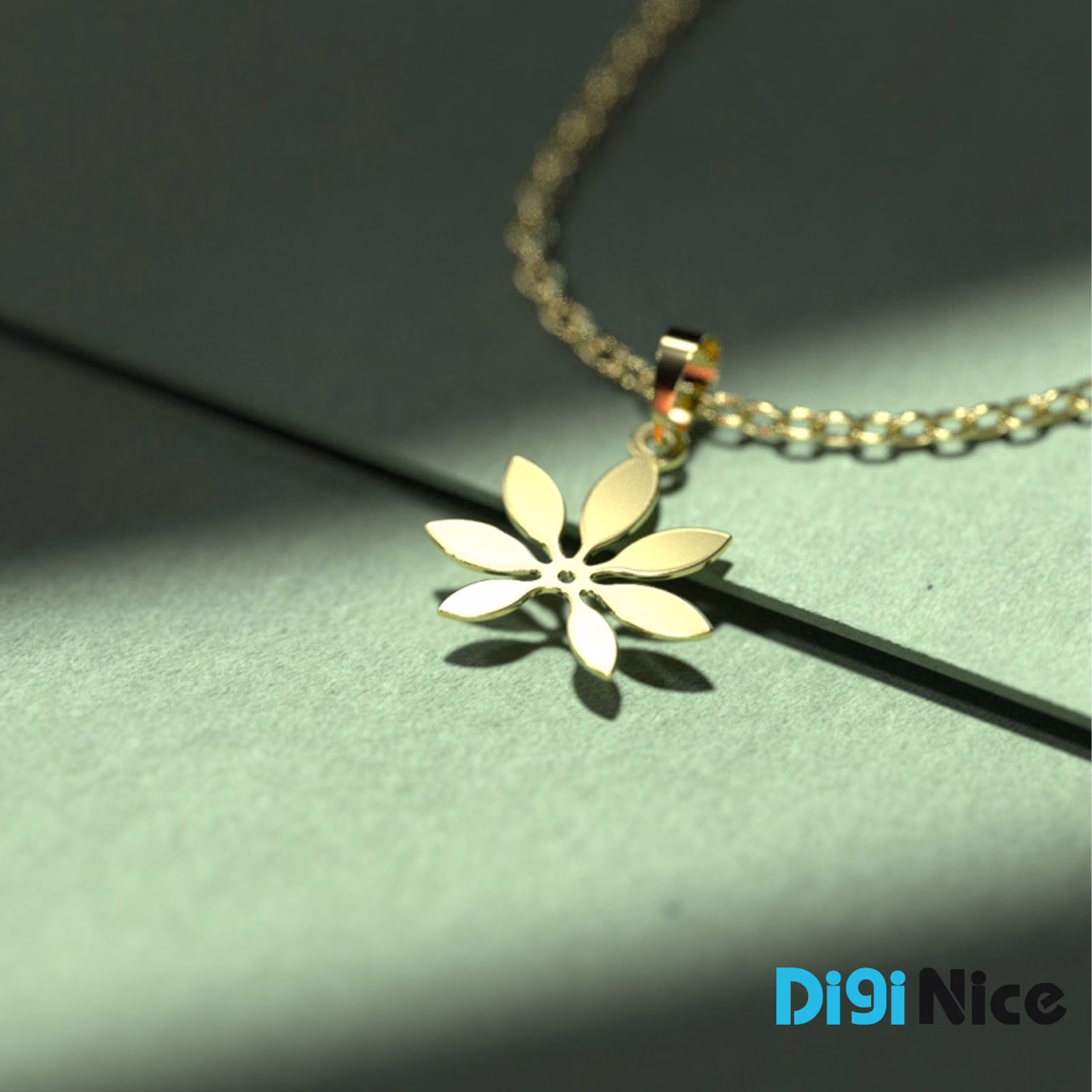گردنبند طلا 18 عیار طرح گل