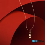 گردنبند طلا 18 عیار طرح گل