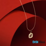 گردنبند طلا 18 عیار طرح گل