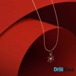 گردنبند طلا 18 عیار طرح گل
