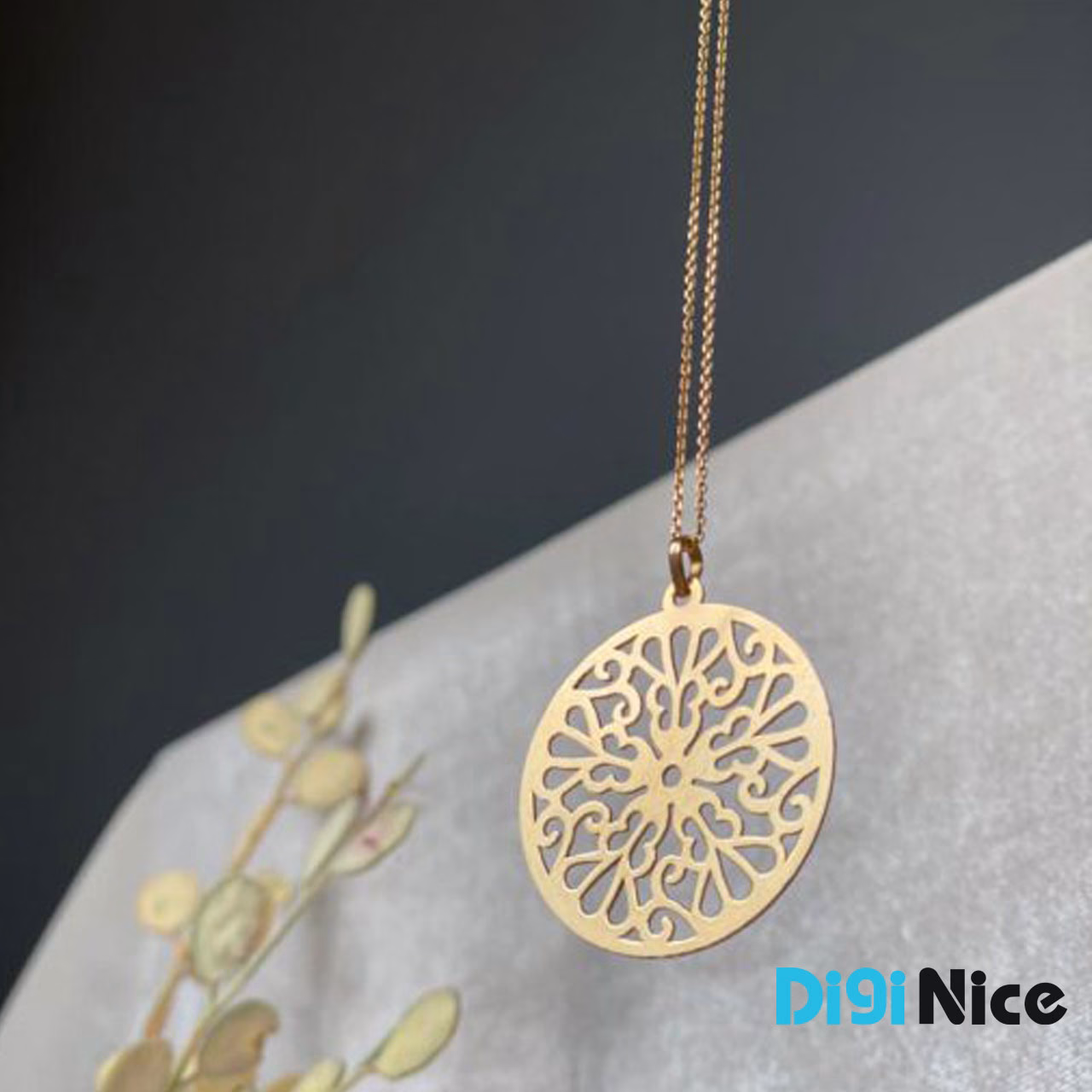 گردنبند طلا 18 عیار طرح اسلیمی
