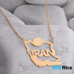 گردنبند طلا 18 عیار طرح ایران
