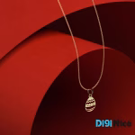 گردنبند طلا 18 عیار طرح تخم مرغ