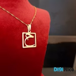 گردنبند طلا 18 عیار طرح ح