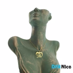 گردنبند طلا 18 عیار طرح حرف لاتین H (کد DN-P3416)
