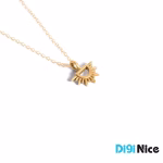 گردنبند طلا 18 عیار طرح خورشید