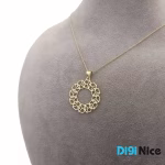گردنبند طلا 18 عیار طرح دایره