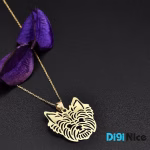 گردنبند طلا 18 عیار طرح سگ