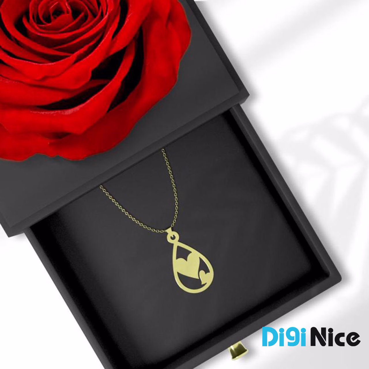 گردنبند طلا 18 عیار طرح قلب