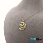 گردنبند طلا 18 عیار طرح پرنده