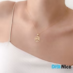 گردنبند طلا 18 عیار طرح گل