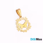 گردنبند طلا 18 عیار طرح گل و پروانه