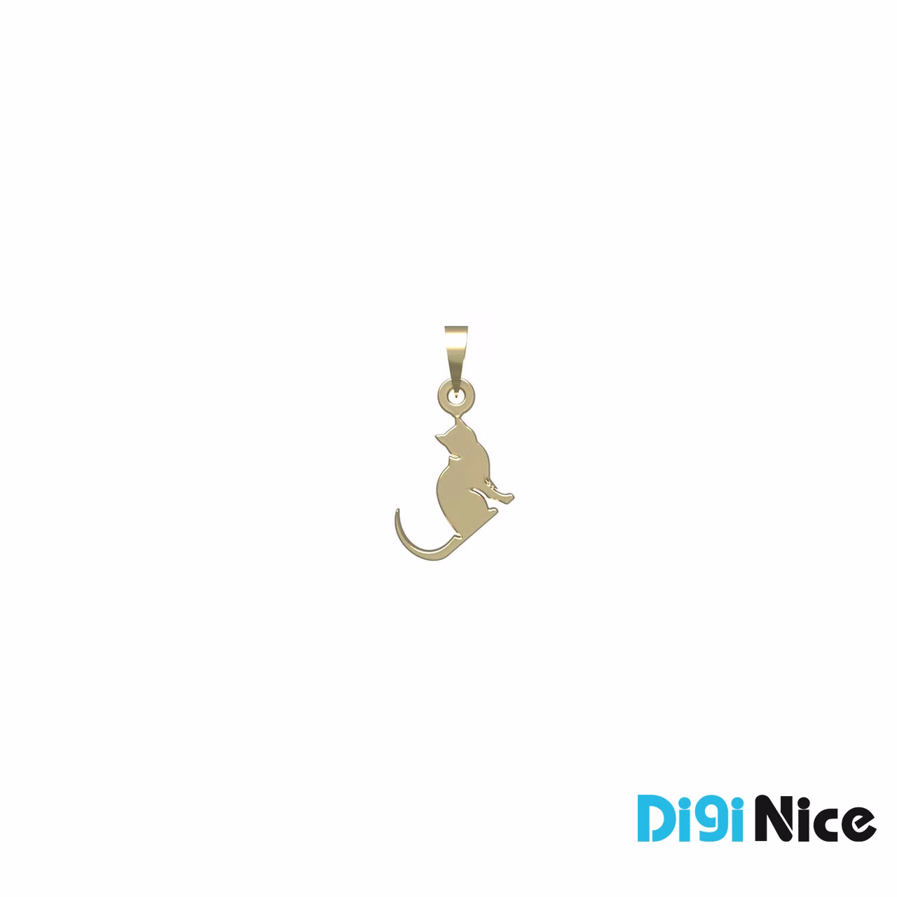 گردنبند طلا 18 عیار طرح گربه