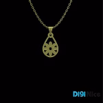 گردنبند طلا 18 عیار طرح گل