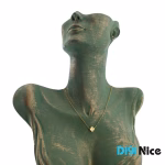 گردنبند طلا 18 عیار طرح گل (کد DN-P3443)