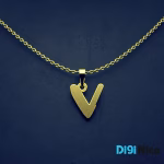 گردنبند طلا 18 عیار طرح V