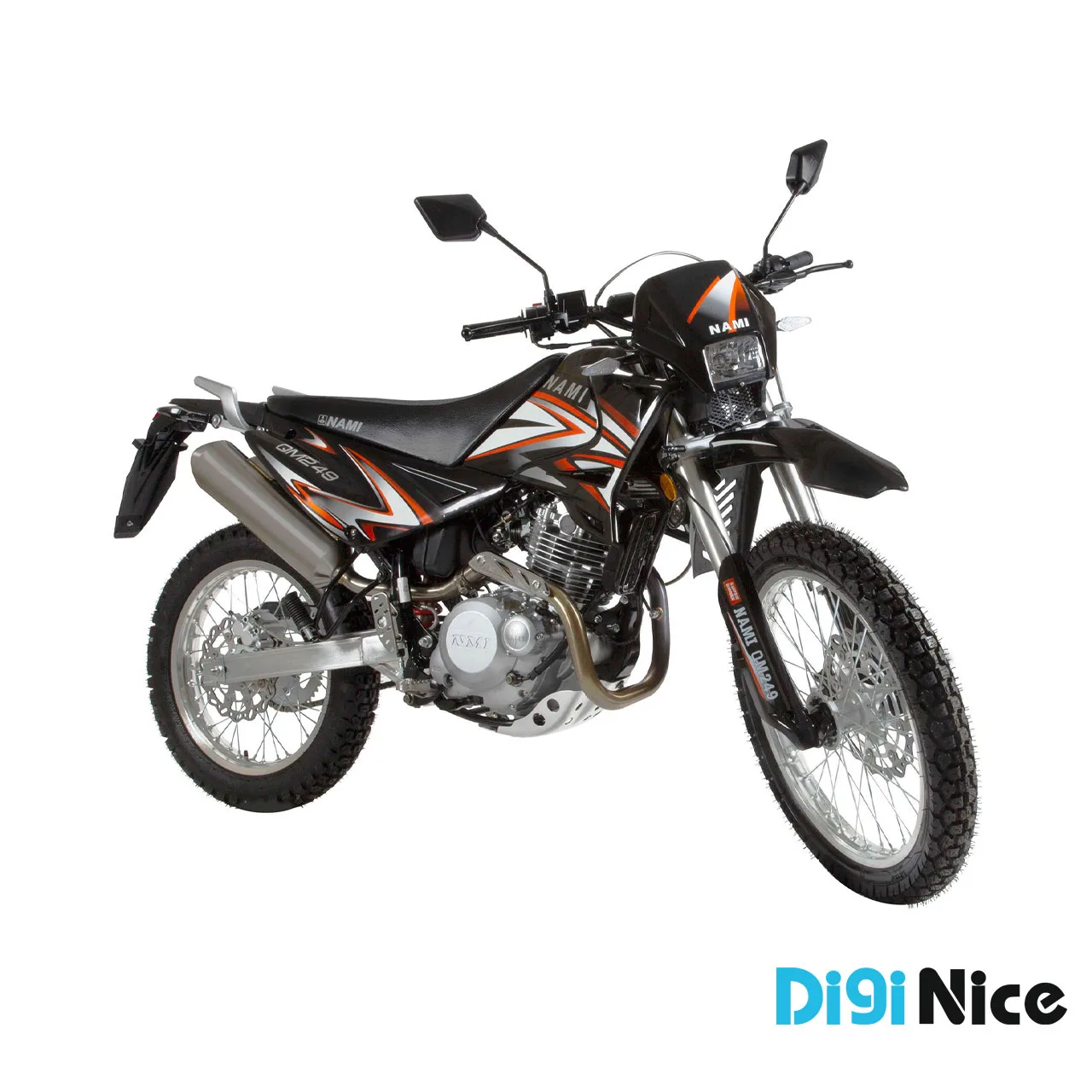 موتور سیکلت نامی تریل مدل QM249 رنگ مشکی- نمای جلو